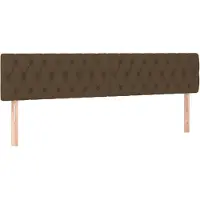vidaXL Têtes de lit 2 pcs. Marron foncé 100x7x78/88 cm Tissu