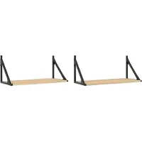 vidaXL Étagères murales 2 pcs chêne sonoma 60x25x25,5 cm