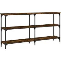 vidaXL Table console chêne fumé 150x29x75 cm bois d'ingénierie