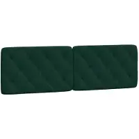 vidaXL Coussin de tête de lit vert foncé 160 cm velours
