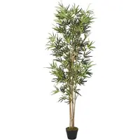 vidaXL Bambou artificiel 1104 feuilles 180 cm vert
