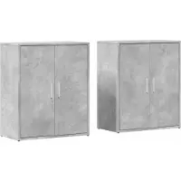 vidaXL Sideboards 2 pcs. Gris béton 60x31x70 cm Bois composite