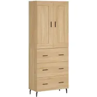 vidaXL Highboard chêne Sonoma 69,5x34x180 cm Matériau dérivé du bois
