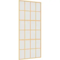 vidaXL Porte coulissante Golden 90x205 cm Mat verre ESG et aluminium