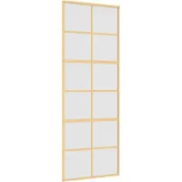 vidaXL Porte coulissante Golden 76x205 cm Mat verre ESG et aluminium