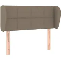 vidaXL Tête de lit avec oreilles taupe 93x23x78/88 cm Tissu