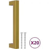 vidaXL Poignées de meubles 20 pcs. Golden 128 mm en acier inoxydable