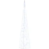 vidaXL Cône lumineux LED acrylique Déco bleu 90 cm