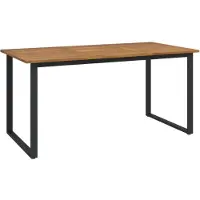 vidaXL Table de jardin avec pieds en forme de U 160x80x75 cm en acacia massif