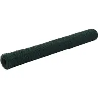 vidaXL Grillage Acier avec revêtement en PVC 25x1,2 m Vert143266