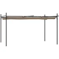 vidaXL Pergola avec toit coulissant Taupe 395x292x230 cm