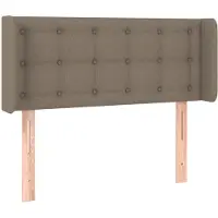 vidaXL Tête de lit avec oreilles Taupe 83x16x78/88 cm Tissu
