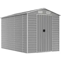 vidaXL Abri de jardin 191x300x198 cm acier galvanisé gris clair