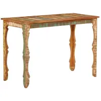 vidaXL Table de salle à manger 110 x 52 x 76 cm en bois ancien massif
