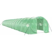 vidaXL Serre avec cadre en acier vert 60 m² 20x3x2 m