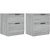 vidaXL Tables de chevet 2 pcs Sonoma gris Bois d'ingénierie