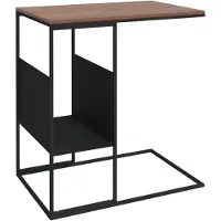 vidaXL Table d'appoint noire 55x36x59,5 cm Bois composite