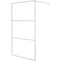 vidaXL Paroi de douche pour passage piétonnier argenté 115x195 cm ESG-verre clair