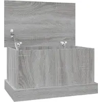 vidaXL Coffre Gris Sonoma 50x30x28 cm Bois composite