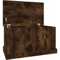 vidaXL Coffre chêne fumé 70x40x38 cm bois composite