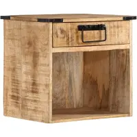vidaXL Table de chevet 40x30x37 cm bois de manguier massif