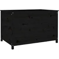 vidaXL Lit surélevé noir 119,5x82,5x78 cm Pin massif