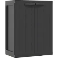 vidaXL Armoire de rangement d'extérieur noir 65x37x85 cm PP