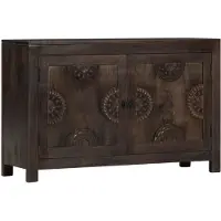 Natur24 Buffet en bois de manguier 110 x 70 x 35 cm brun