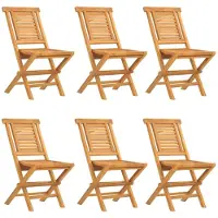 vidaXL Chaises de jardin 6 pcs. Pliable 47x63x90 cm bois massif teck