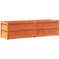 vidaXL Jardinière cire marron 180x50x50 cm bois de pin massif