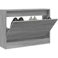 vidaXL Armoire à chaussures sonoma gris 80x21x57 cm bois d'ingénierie