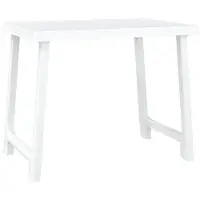 vidaXL Table de camping blanche 79x56x64 cm PP aspect bois