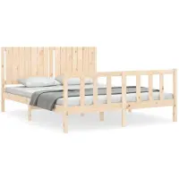 vidaXL Lit en bois massif sans matelas 160x200 cm pin