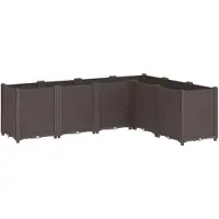 vidaXL Jardinière marron 160x120x53 cm polypropylène