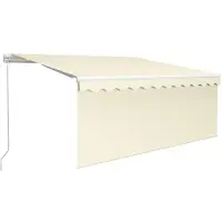 vidaXL Store manuel rétractable avec store & LED 3,5x2,5 m Crème