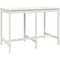 vidaXL Table de jardin blanche 159,5x82,5x110 cm Pin massif