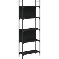vidaXL Bibliothèque à 5 niveaux noir 60,5x24x166,5cm bois d'ingénierie