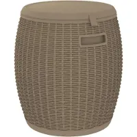 vidaXL coffre de jardin 4 en 1 Marron clair Polypropylène