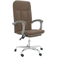 vidaXL Chaise de bureau avec fonction chaise longue Marron Tissu