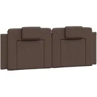 vidaXL Coussin de tête de lit Marron 120 cm similicuir
