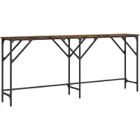 vidaXL Table console chêne fumé 180x29x75 cm bois d'ingénierie