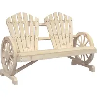 vidaXL Chaise de jardin Adirondack 2 places en bois massif de sapin