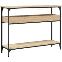 vidaXL Table console avec étagère Chêne Sonoma 100 x 29 x 75 cm Bois d'ingénierie