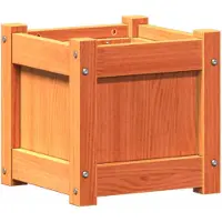 vidaXL Jardinière cire marron 31x31x31 cm bois de pin massif
