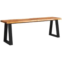 vidaXL Banc avec bord vivant 140 cm bois d'acacia massif