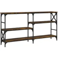 vidaXL Table console chêne fumé 150x29x76,5 cm bois d'ingénierie