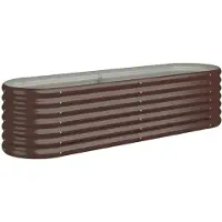 vidaXL Lit surélevé de jardin Acier galvanisé marron