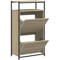 vidaXL Armoire à chaussures chêne sonoma 60x34x112cm bois d'ingénierie