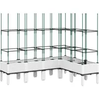 vidaXL Jardinière avec treillis blanc 160x120x142,5 cm PP