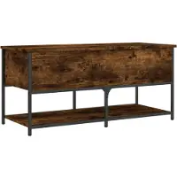 vidaXL Banc de rangement chêne fumé 100x42,5x47 cm bois d'ingénierie